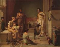 Waterhouse, John William - A Sick Child Brought into the Temple of Aesculapius